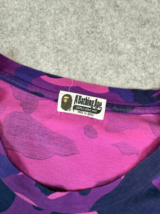 BAPE Apesta 93 Camo Tee Purple (USED) | Vitnage Clothing Store Canada
