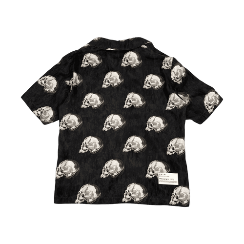 Amiri Skull-print Silk Button-up Shirt Black (USED) | Vintage Clothing Store Canada