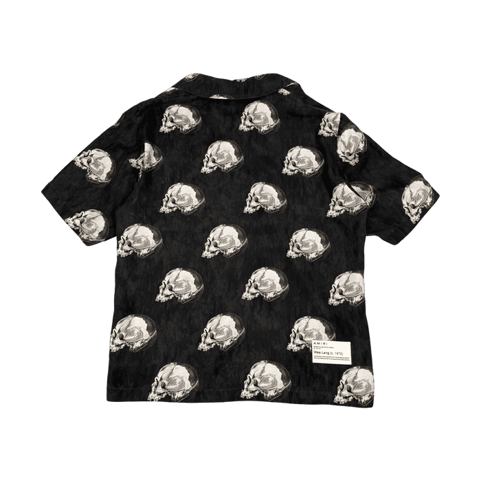 Amiri Skull-print Silk Button-up Shirt Black (USED) | Vitnage Clothing Store Canada