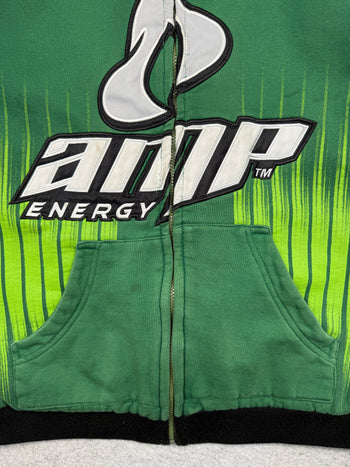 Vintage AMP Racing Zip Up Hoodie Green