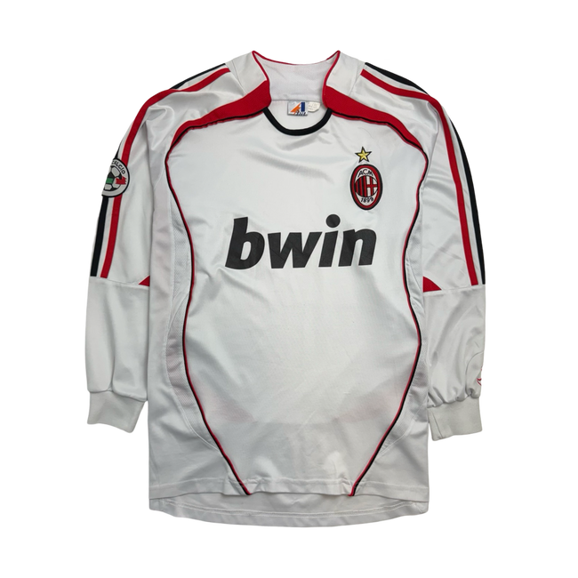 Vintage 2000s AC Milan L/S Soccer Jersey White