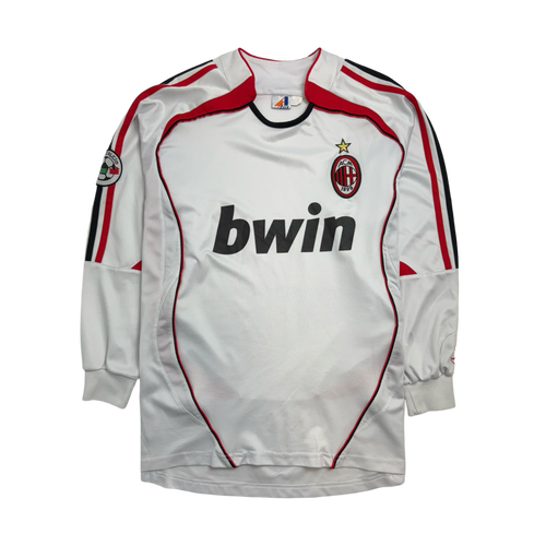 Vintage 2000s AC Milan L/S Soccer Jersey White | Vintage Clothing Store Canada