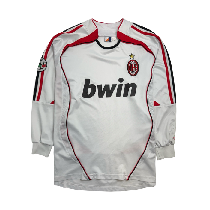 Vintage 2000s AC Milan L/S Soccer Jersey White | Vitnage Clothing Store Canada