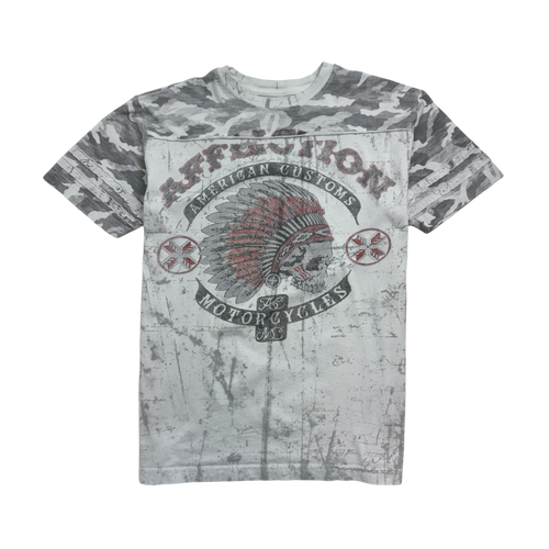 Vintage Y2k Affliction Camo Tee White | Vintage Clothing Store Canada