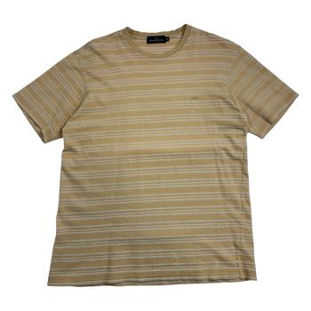 Vintage Balenciaga BB Striped Cotton Tee Yellow