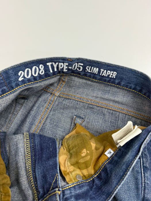 BAPE 2008 Type-05 Shark Embroidery Denim Pants (USED) | Vitnage Clothing Store Canada