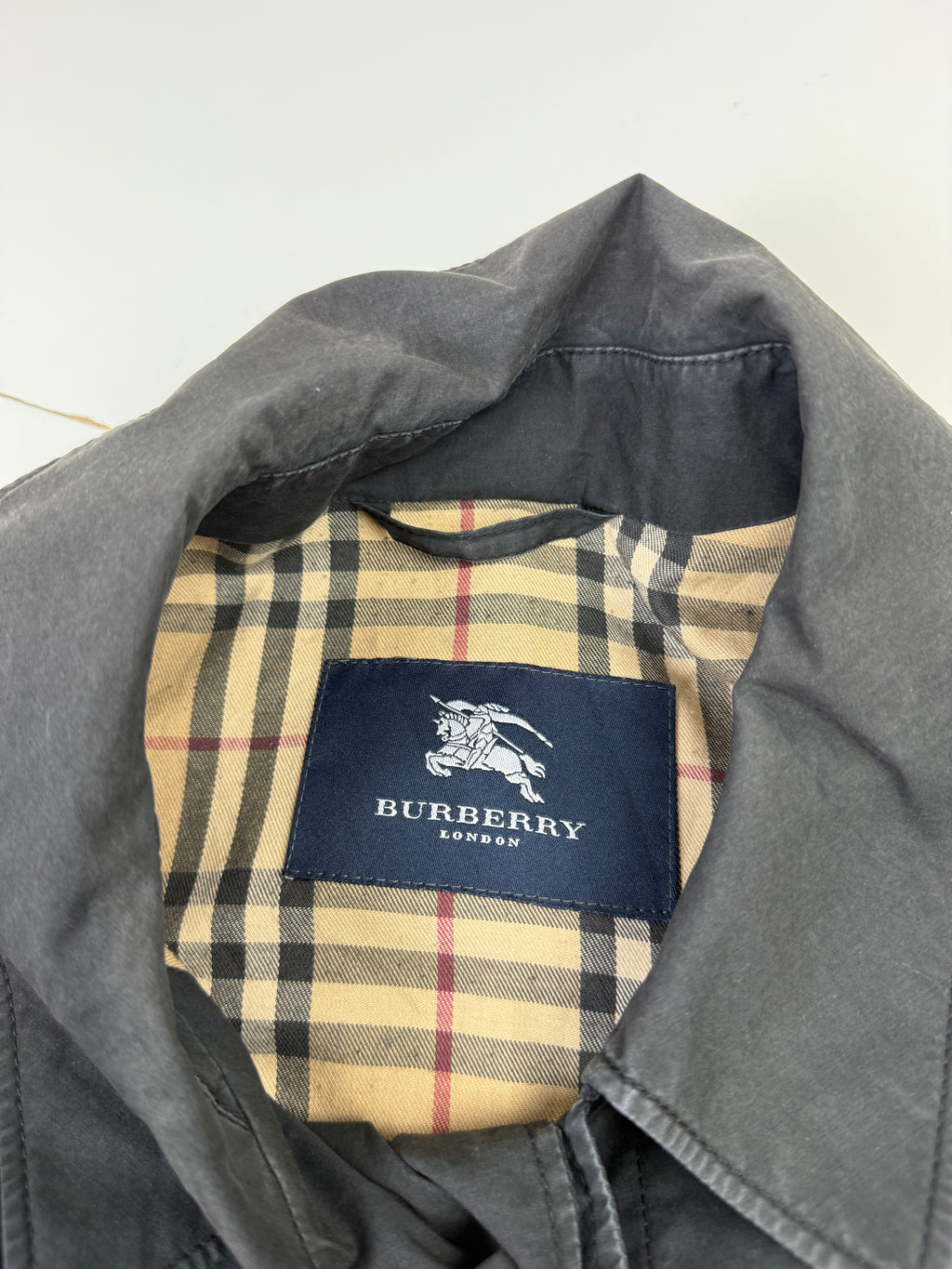 Vintage Men's Burberry Trench Coat Black