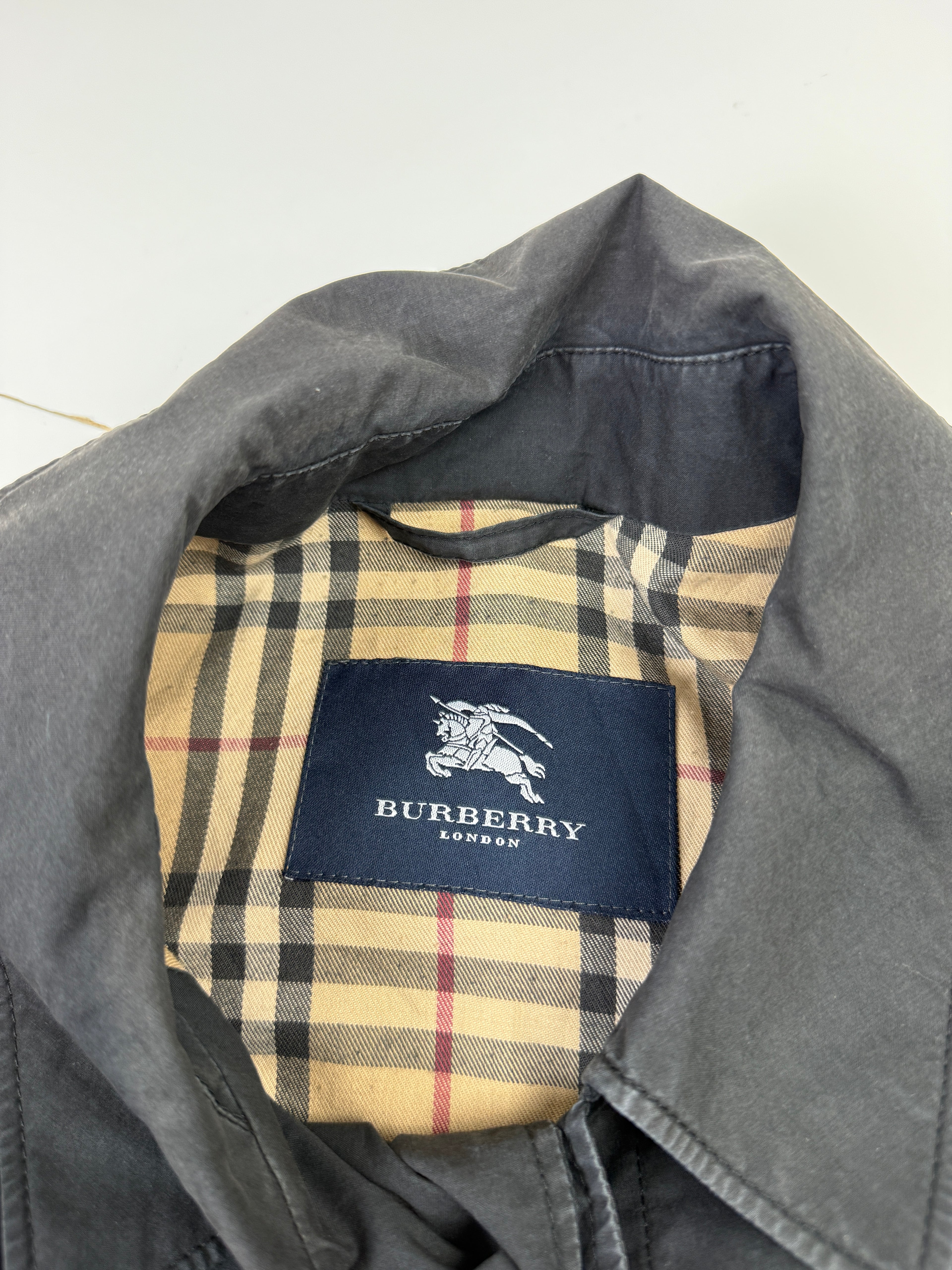 Vintage Men's Burberry Trench Coat Black