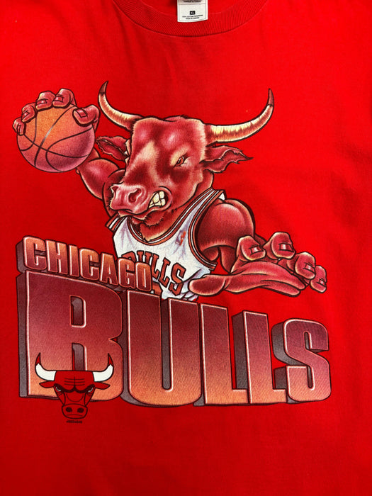 (L) Vintage 90s Chicago Bulls Tee Red | Vitnage Clothing Store Canada