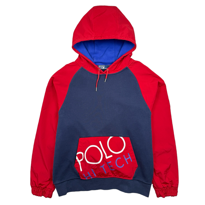 Vintage Polo Ralph Lauren Hi Tech Hoodie Navy/Red | Vitnage Clothing Store Canada
