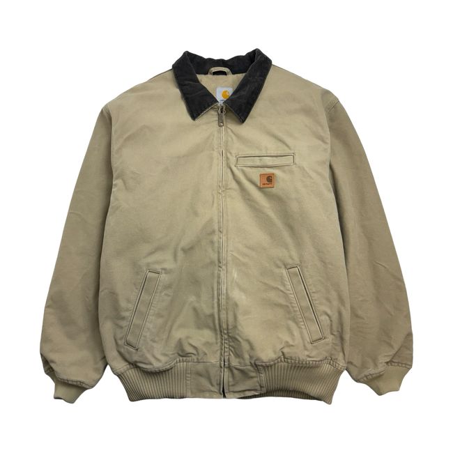 (XL) Vintage Carhartt Detroit Style Jacket Tan