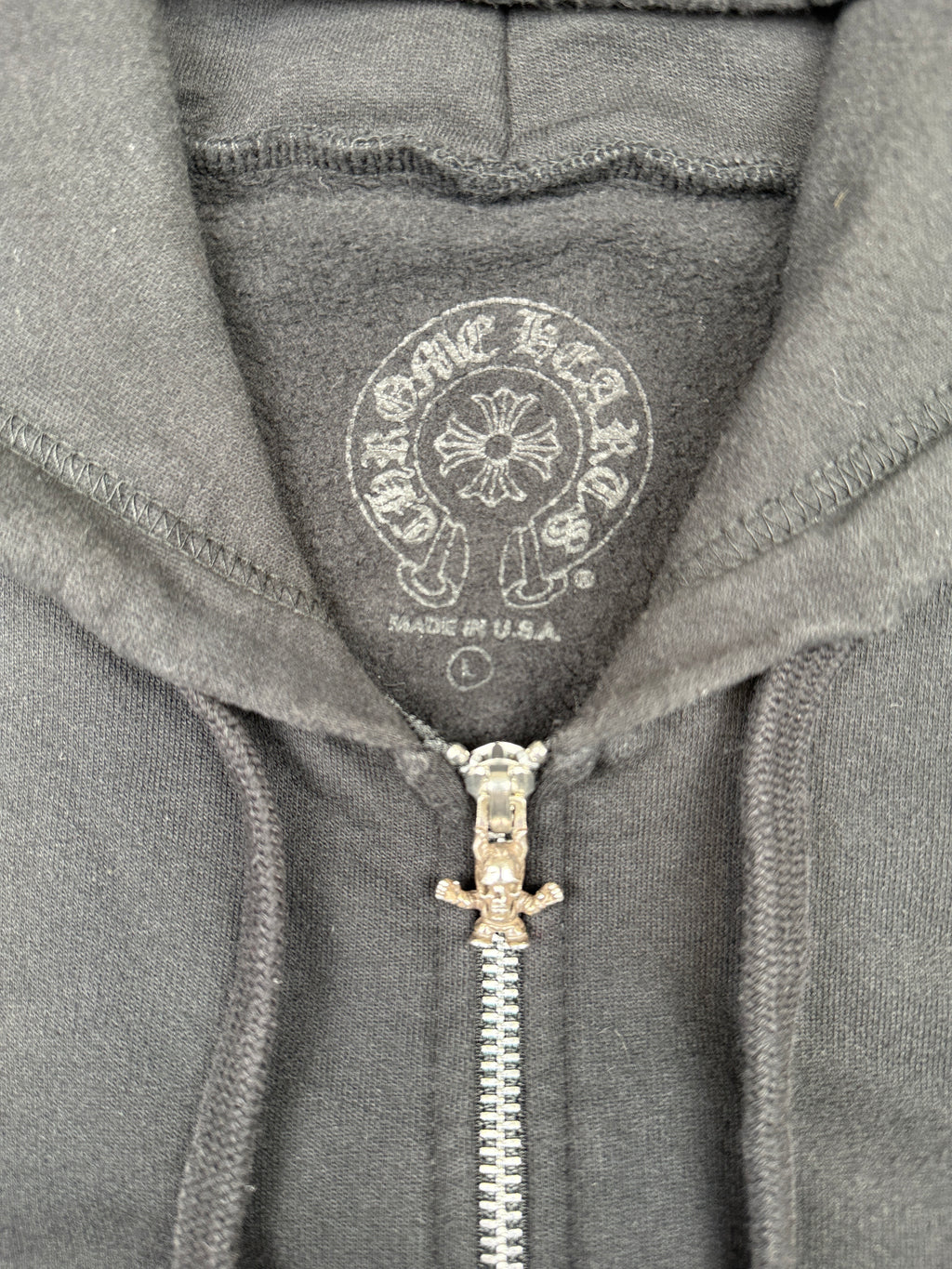 Chrome Hearts Foti Skull Zip Up Hoodie Black
