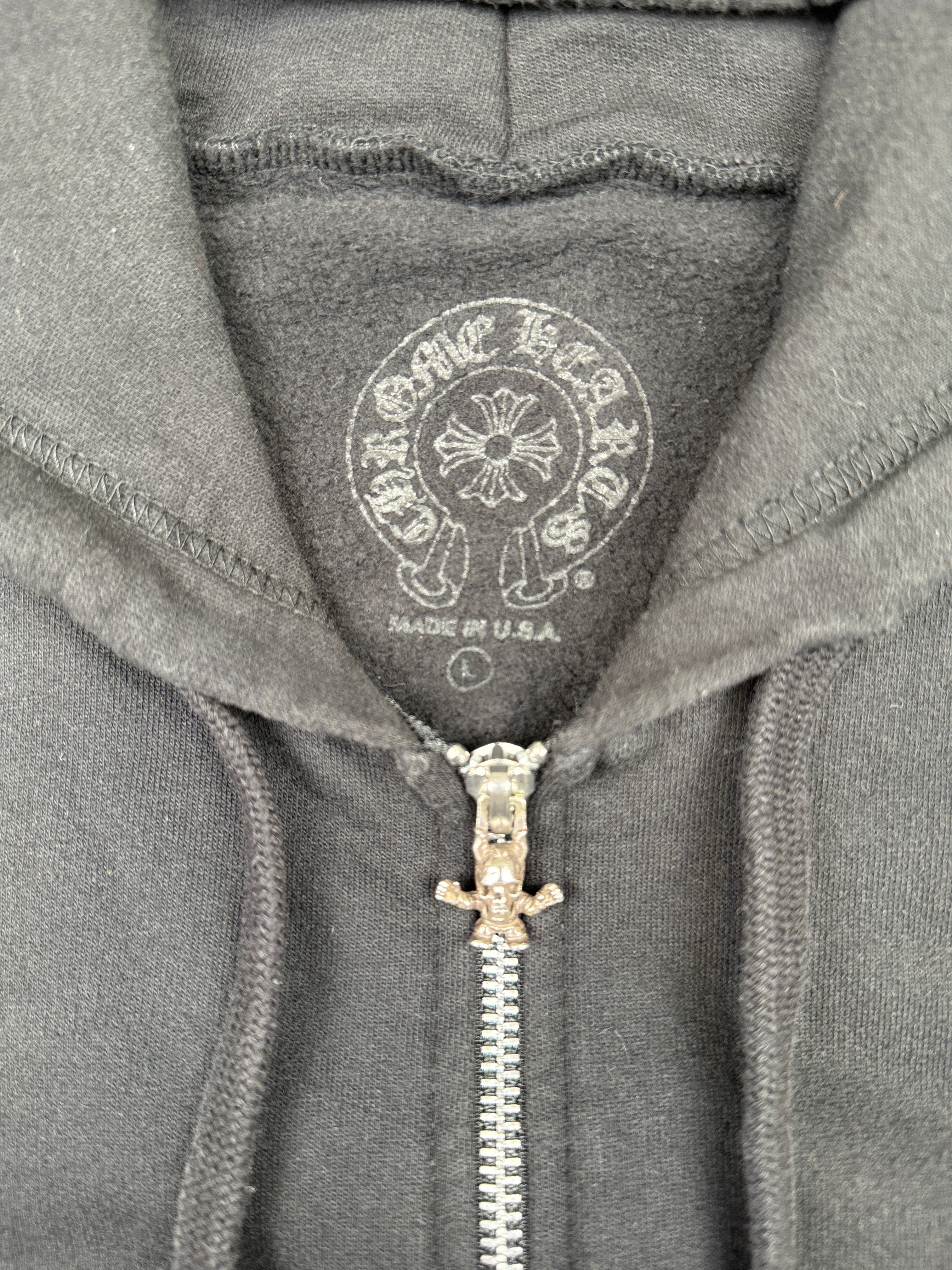 Chrome Hearts Foti Skull Zip Up Hoodie Black