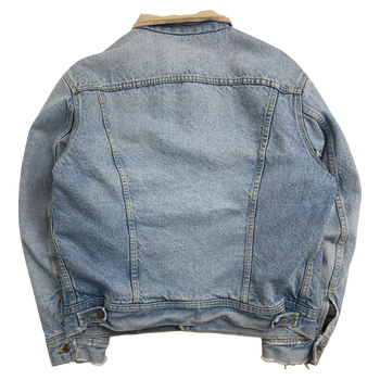 Vintage Wool Lined Lee Stormrider Denim Jacket