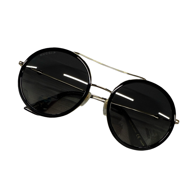 Gucci GG0061S Round Metal Sunglasses