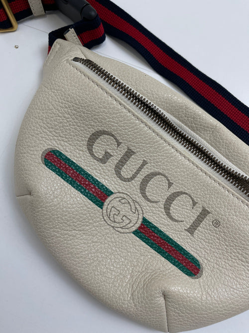 Gucci Belt Logo Bum Bag White | Vintage Clothing Store Canada