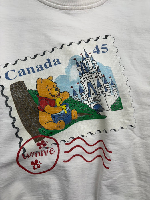 (XS) Vintage Winnie The Pooh Canada Stamp Sweatshirt White | Vitnage Clothing Store Canada