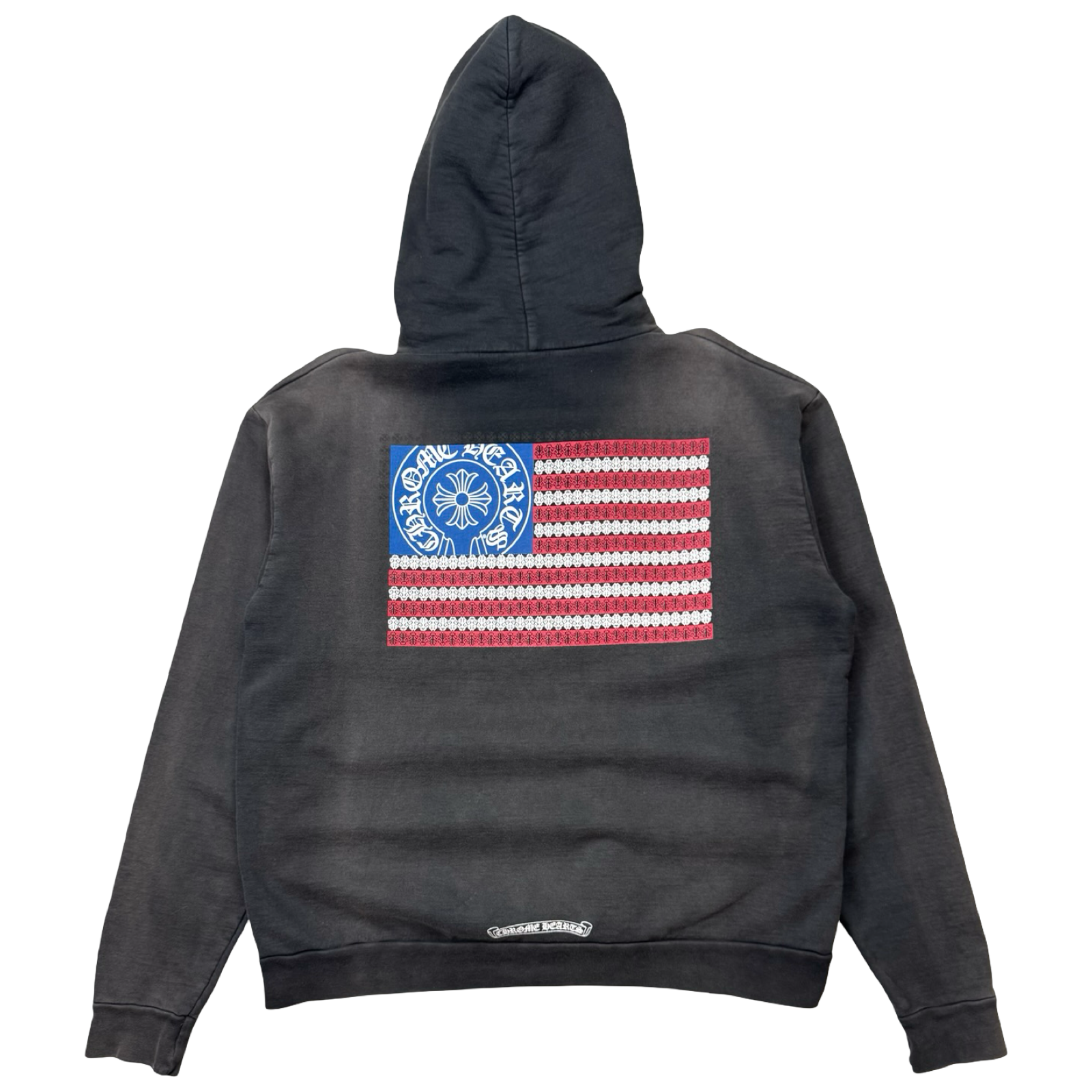 Faded Chrome Hearts USA Flag Hoodie