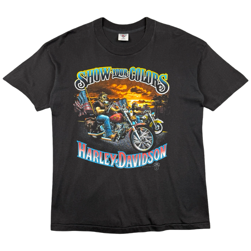 Vintage Harley Davidson Show Your Colors Tee Black | Vintage Clothing Store Canada