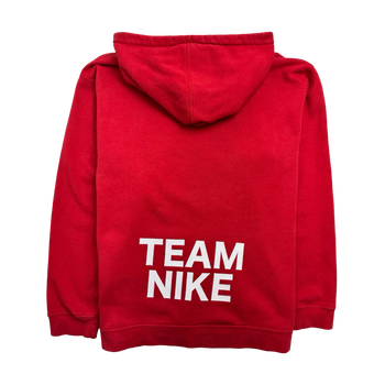 (M) Vintage 2000s Nike Big Swoosh Hoodie Red