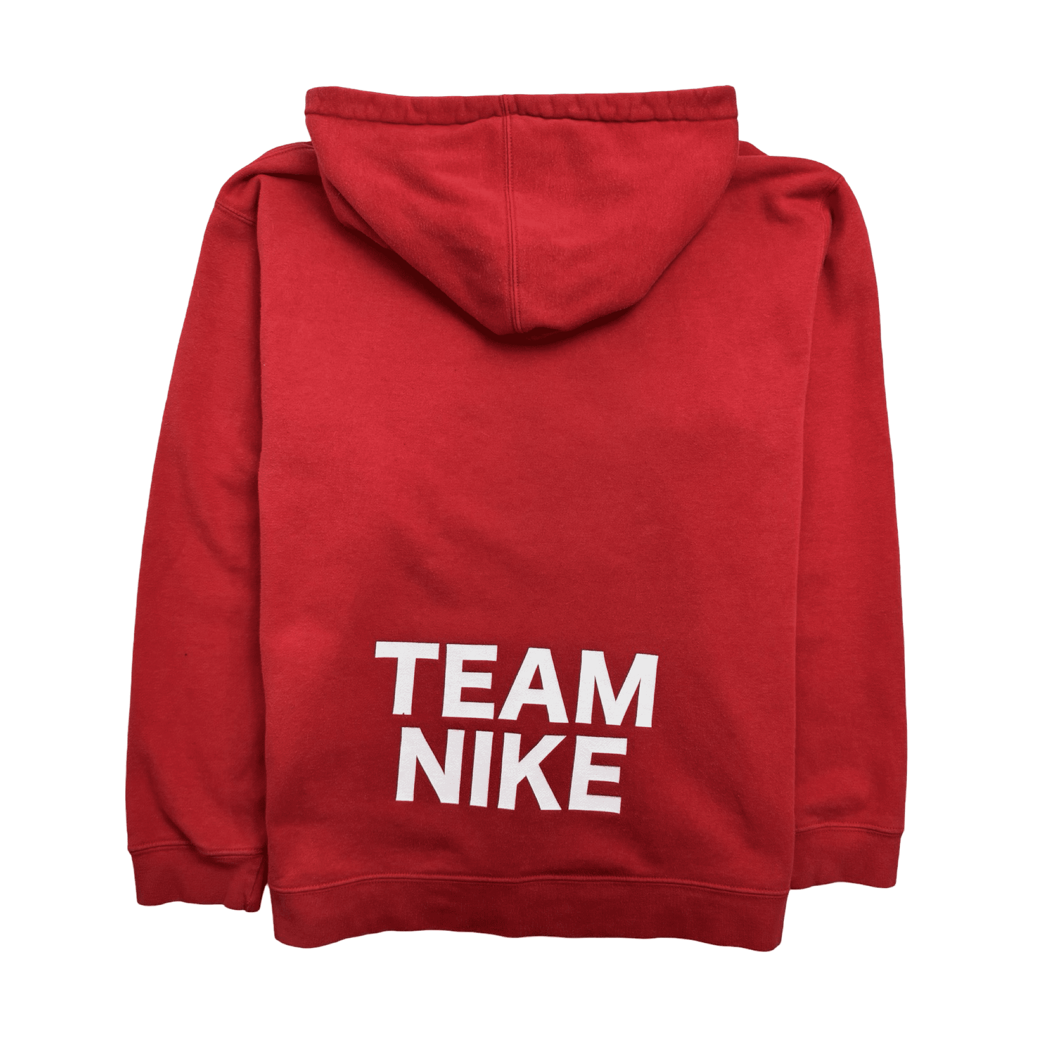 (M) Vintage 2000s Nike Big Swoosh Hoodie Red