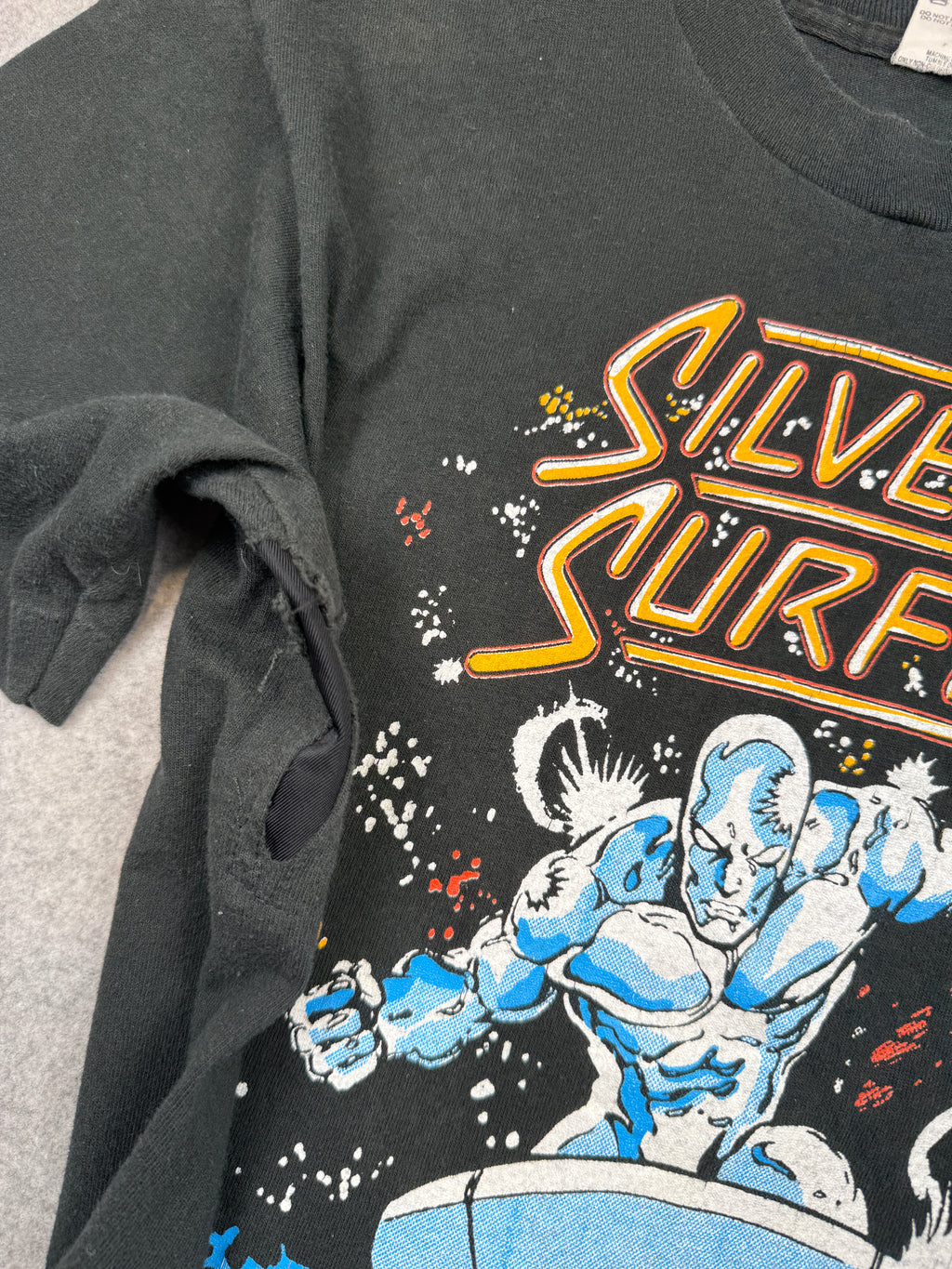 Vintage 1988 Silver Surfer Tee Black