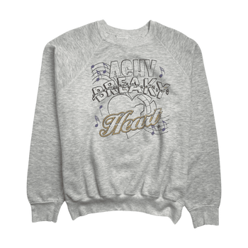 (M) Vintage 90s Achy Breaky Heart Sweatshirt Grey