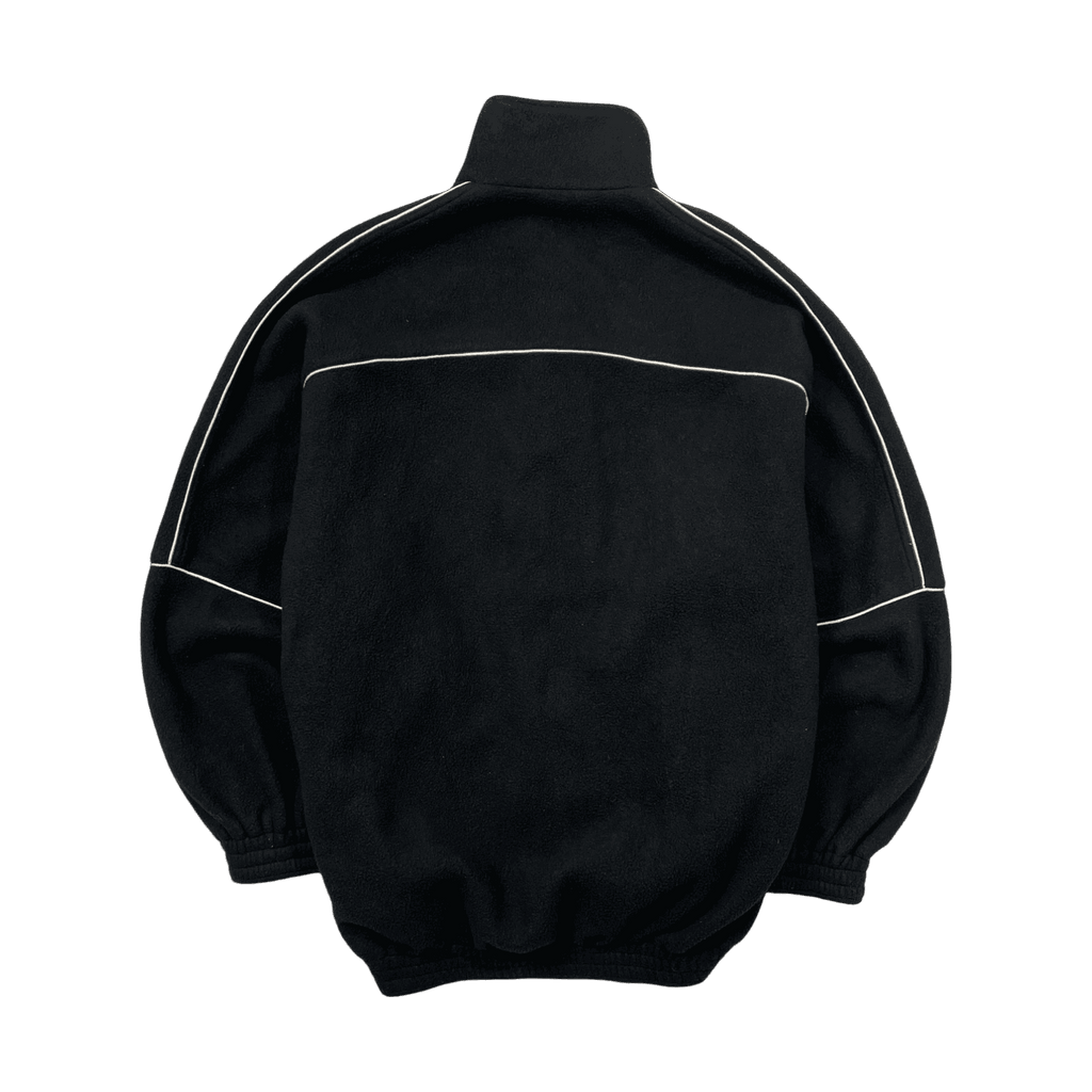 Balenciaga Logo Embroidered Polar Fleece Track Jacket Black (USED)