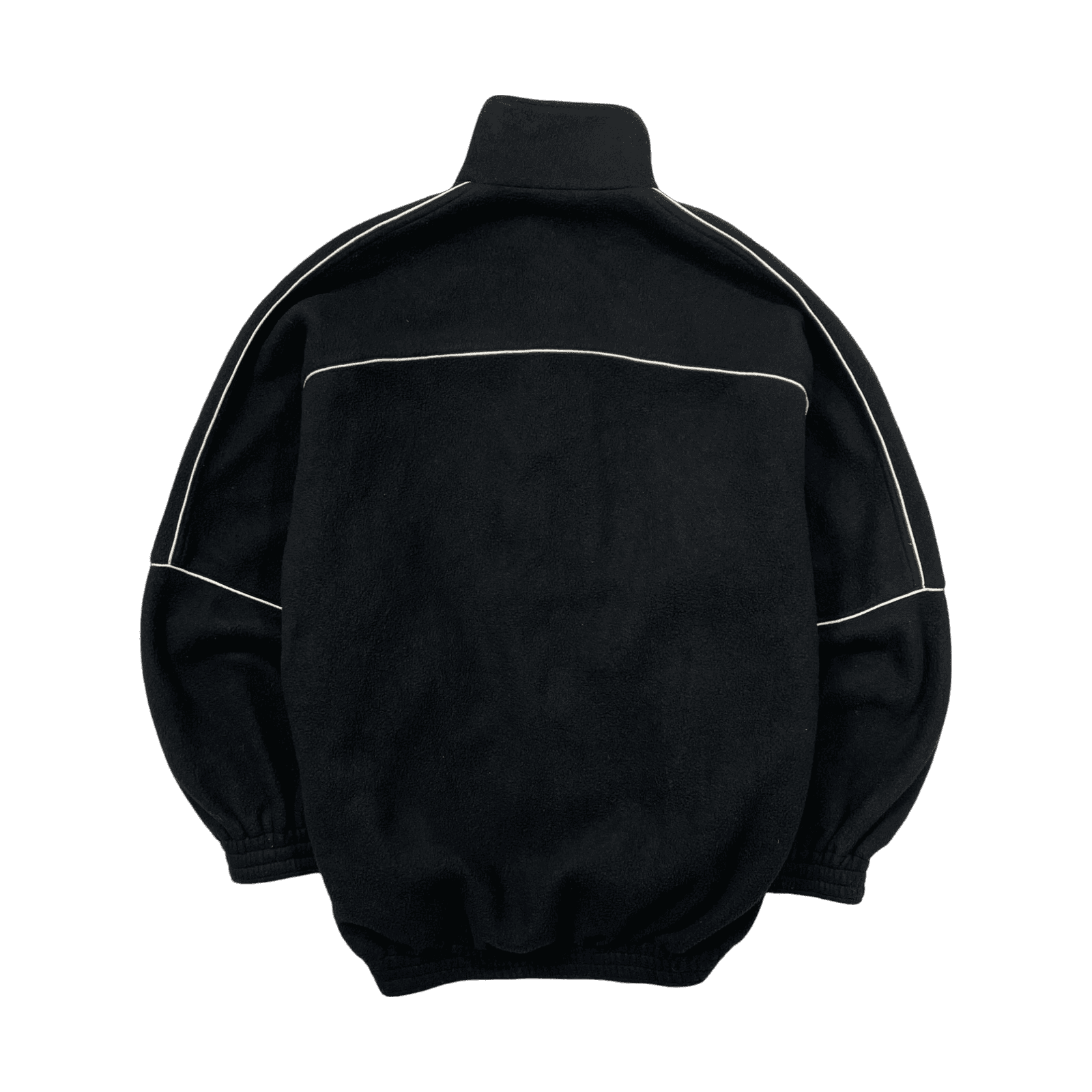 Balenciaga Logo Embroidered Polar Fleece Track Jacket Black (USED)