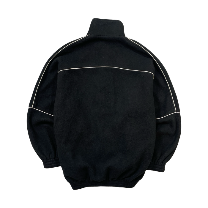 Balenciaga Logo Embroidered Polar Fleece Track Jacket Black (USED) | Vitnage Clothing Store Canada