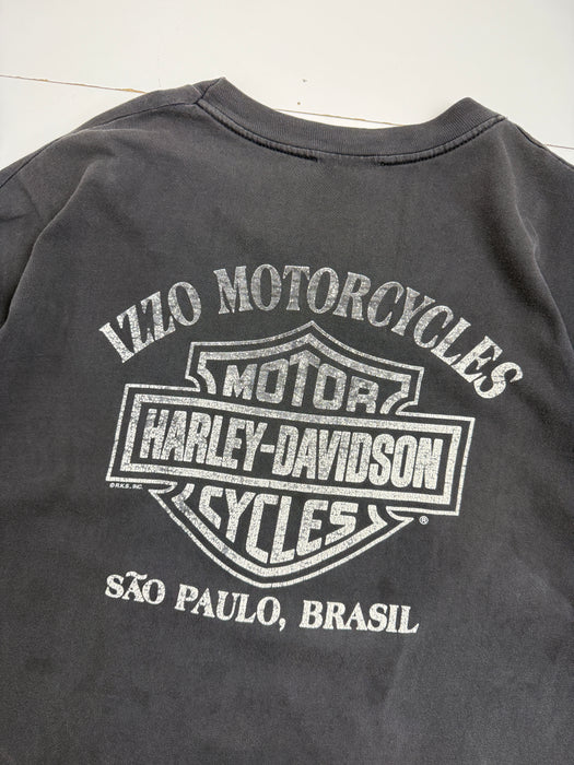 Vintage 90's Harley Davidson Sao Paulo Brasil Tee Black | Vitnage Clothing Store Canada