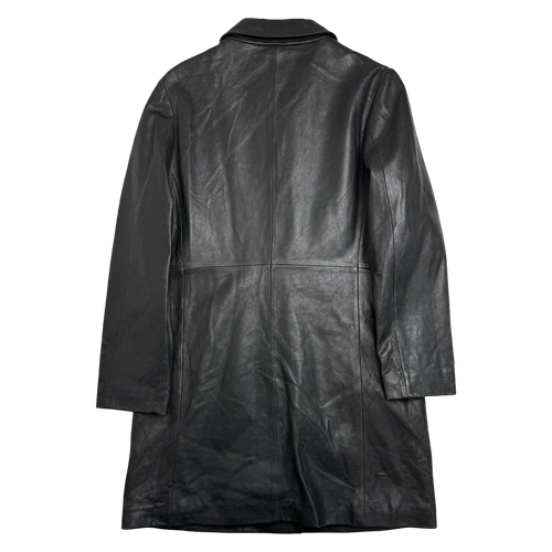 Vintage Balenciaga Paris Leather Trench Coat Black | Vintage Clothing Store Canada