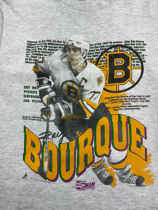 (M) Vintage 90s NHL Boston Bruins Tee Grey | Vitnage Clothing Store Canada