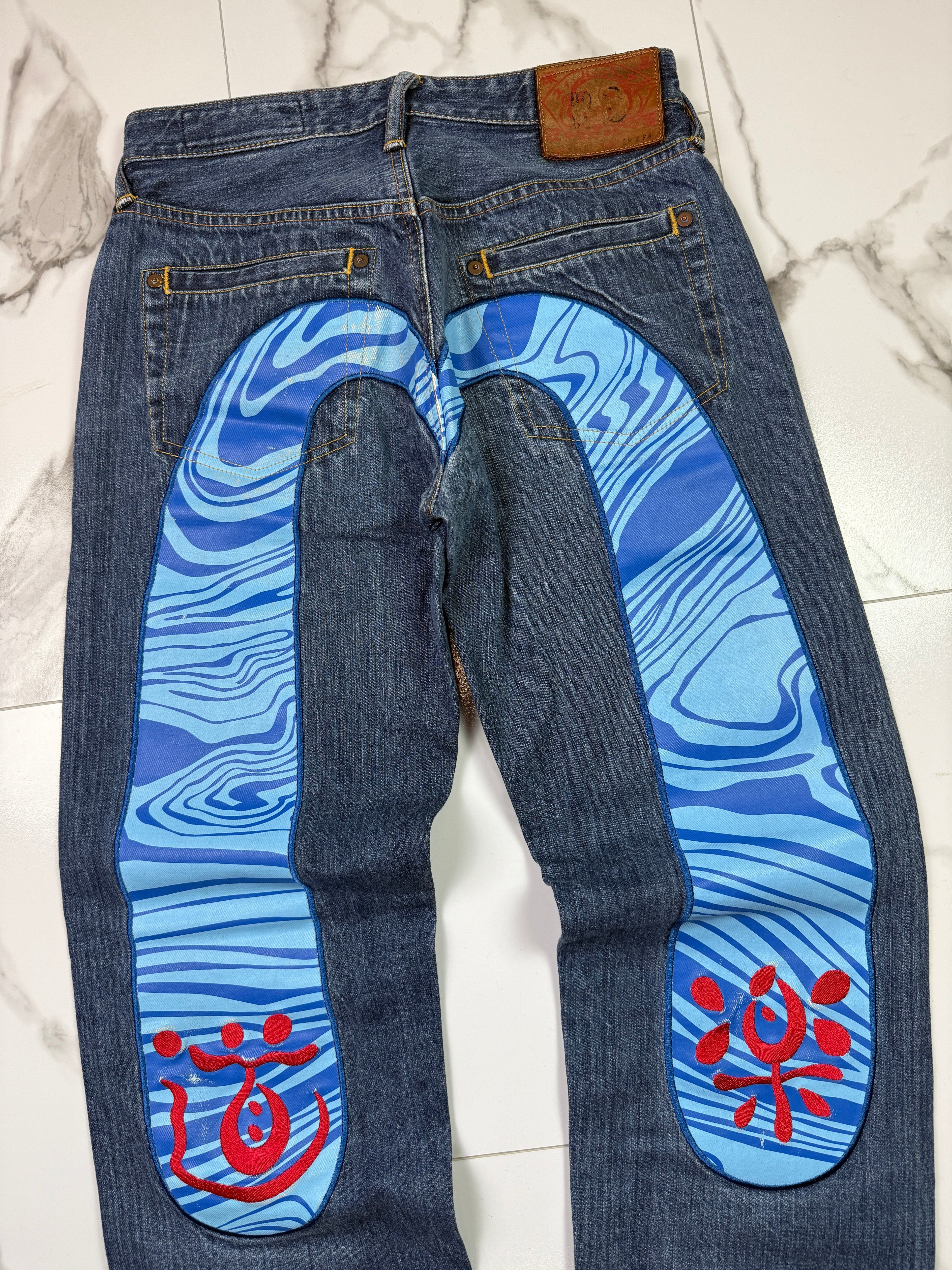 Vintage Evisu Lot 2000 No. 2 Blue Daicock Denim Pants