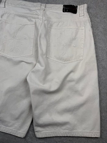 Vintage FUBU Baggy Shorts Off-White