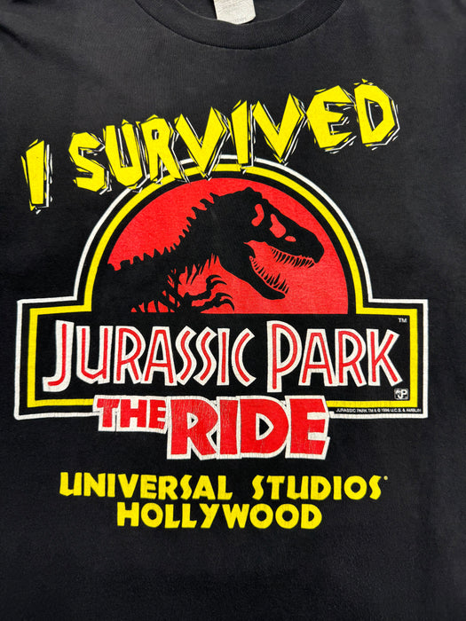 (S) Vintage '96 Universal Studios Jurassic Park Tee Black | Vitnage Clothing Store Canada