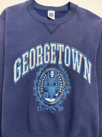 Vintage 90s Georgetown University Sweatshirt Navy