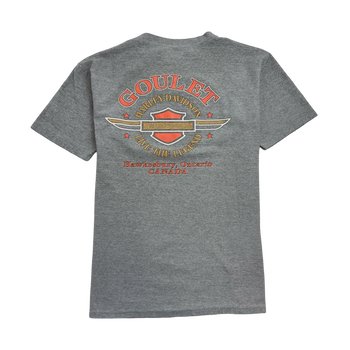 Vintage 90s Goulet Harley Davidson Tee Grey