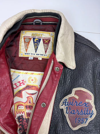 Vintage Avirex Sioux Varsity Leather Jacket