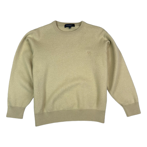 Women's Burberry Embroidered Wool Sweater Beige | Vintage Clothing Store Canada
