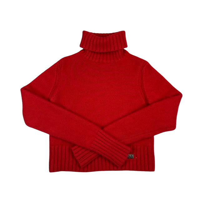 Women’s Burberry Cashmere Mock Neck Knit Red