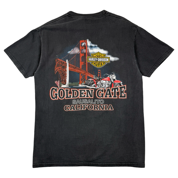 Vintage Harley Davidson Golden Gate Bridge Tee Black | Vitnage Clothing Store Canada
