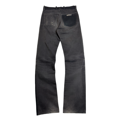 Chrome Hearts Fleur Knee Denim Jeans Black | Vintage Clothing Store Canada
