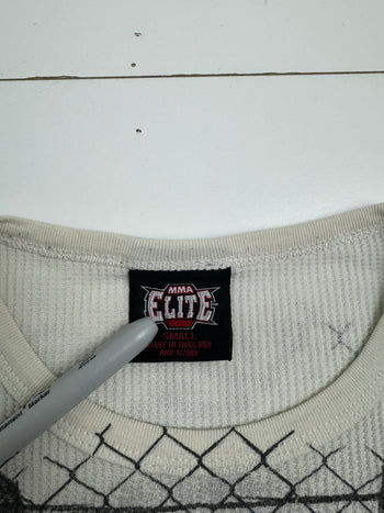 Vintage Y2K MMA Elite Thermal L/S Tee White