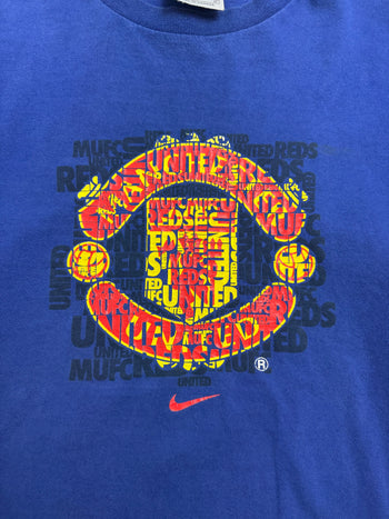 Vintage 2000s Nike Manchester United Tee Blue