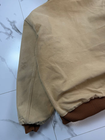 Vintage Carhartt Hooded Work Jacket Beige