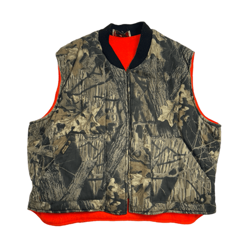 (XXL) Vintage Golden Retriever Camo Fleece Lined Vest | Vintage Clothing Store Canada