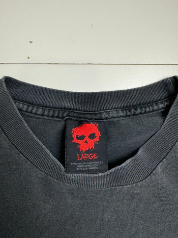 (L) Vintage Zero Skulls Tee Faded Black