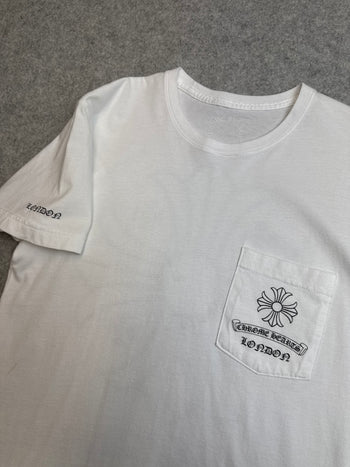 Chrome Hearts London Scroll Pocket Tee White