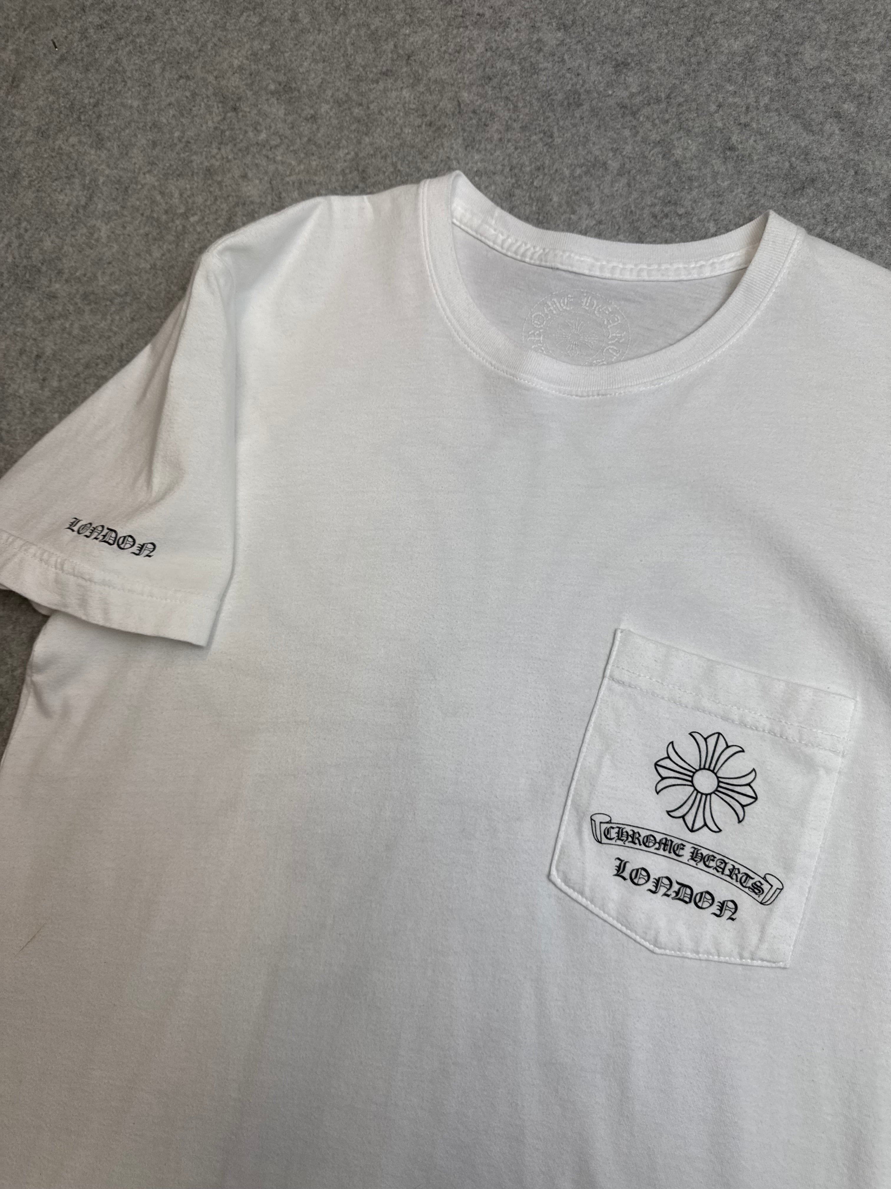 Chrome Hearts London Scroll Pocket Tee White